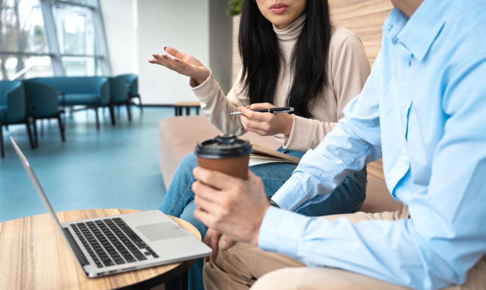 Investment planning workspace with charts and financial documents